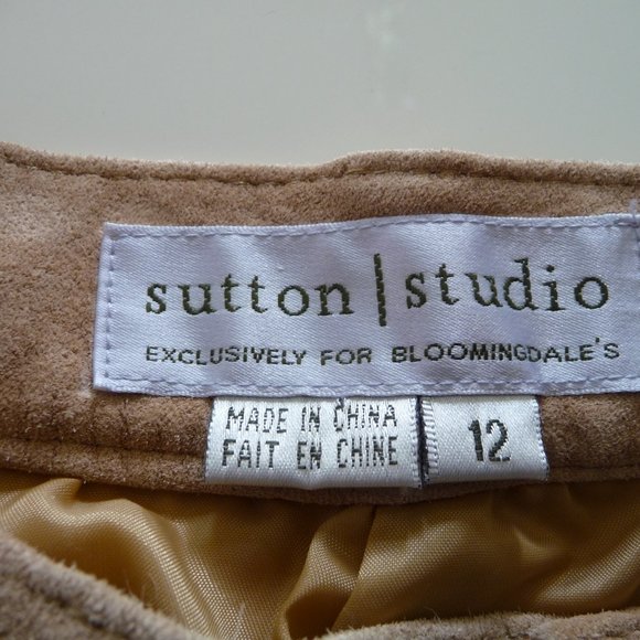 SUTTON STUDIO GORGEOUS/UNIQUE LEATHER EMBROIDERED BOOTCUT PANTS SIZE12 NEW NOTAG - Picture 7 of 7